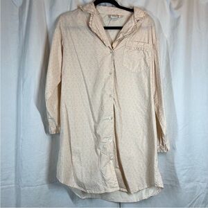 Taylor linens 100% cotton Dainty Floral Ruffle collar sleep shirt